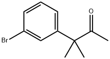 3-(3-溴苯基)-3-甲基丁-2-酮 结构式