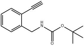 2-エチニルベンジルカルバミン酸TERT-ブチル 化学構造式
