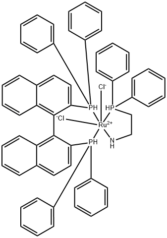 Dichloro[(R)-bis(diphenylphosphino)-1,1-binaphthyl][2-(diphenylphosphino)ethylamine]ruthenium(II), min. 97% Struktur