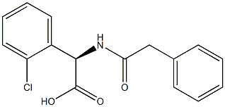 N-phenylacetyl-2-(2-chlorophenyl)-D-glycine Struktur