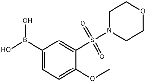 (4-甲氧基-3-(吗啉代磺酰)苯基)硼酸, 1100095-14-4, 结构式