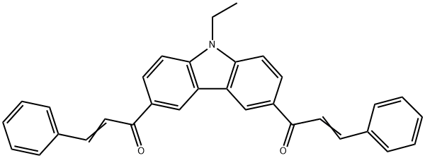 1,1'-(9-Ethyl-9H-carbazole-3,6-diyl)bis(3-phenylprop-2-en-1-one) Structure