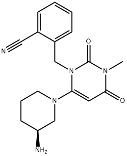 2-((6-(3-aMinopiperidin-1-yl)-3-Methyl-2,4-dioxo-3,4-dihydropyriMidin-1(2H)-yl)Methyl)benzonitrile Structure