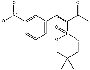 3-(5,5-二甲基-2-氧代-1,3,2-二氧磷杂环己烷-2-基)-4-(3-硝基苯基)-3-丁烯-2-酮,111011-78-0,结构式