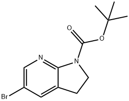 5-溴-2,3-二氢-1H-吡咯并[2,3-B]吡啶-1-羧酸叔丁酯, 1111638-13-1, 结构式