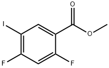 2,4-Difluoro-5-iodo-benzoic acid Methyl ester, 1113050-16-0, 结构式