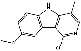 1-Chloro-8-Methoxy-4-Methyl-5H-pyrido[4,3-b]indole 化学構造式