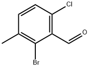 2-BROMO-6-CHLORO-3-METHYLBENZALDEHYDE 化学構造式