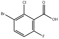 3-溴-2-氯-6-氟苯甲酸, 1114809-13-0, 结构式