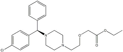 (R)-ethyl 2-(2-(4-((4-chlorophenyl)(phenyl)Methyl)piperazin-1-yl)ethoxy)acetate Struktur