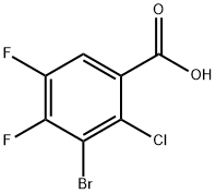 3-溴-2-氯-4,5-二氟苯甲酸 结构式