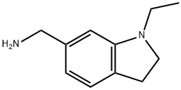 (1-乙基吲哚啉-6-基)甲胺 结构式
