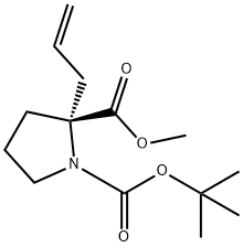 (R)-1-叔丁基2-甲基-2-烯丙基吡咯烷-1,2-二羧酸酯, 112348-45-5, 结构式