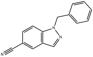 1-benzyl-1H-indazole-5-carbonitrile Struktur