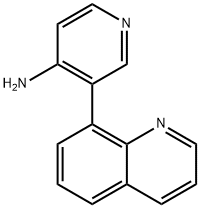 3-(喹啉-8-基)吡啶-4-胺 结构式