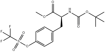 Methyl 2-(tert-butoxycarbonylaMino)-3-(4-(trifluoroMethylsulfonyloxy)phenyl)propanoate Structure