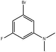 3-broMo-5-fluoro-N,N-diMethylaniline Struktur