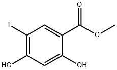Methyl 2,4-dihydroxy-5-iodobenzoate Struktur