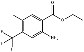 2-氨基-5-碘-4-(三氟甲基)苯甲酸乙酯 结构式