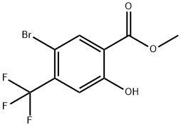 5-溴-2-羟基-4-(三氟甲基)苯甲酸甲酯,1131587-92-2,结构式