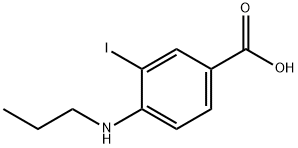 3-碘-4-(丙基氨基)苯甲酸,1131588-10-7,结构式