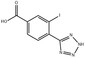 3-Iodo-4-(1H-tetrazol-5-yl)benzoic acid Structure