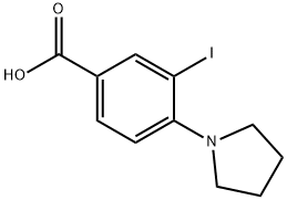 3-Iodo-4-(pyrrolidin-1-yl)benzoic acid Structure