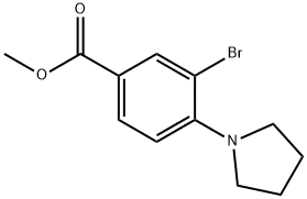 Methyl 3-broMo-4-(pyrrolidin-1-yl)benzoate Struktur