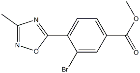 Methyl 3-broMo-4-(3-Methyl-1,2,4-oxadiazol-5-yl)benzoate 化学構造式