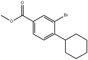 3-溴-4-环己基苯甲酸甲酯, 1131594-38-1, 结构式