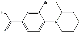 3-BroMo-4-(2-Methylpiperidin-1-yl)benzoic acid 化学構造式