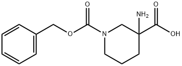 1-((BENZYLOXY)CARBONYL)-3-AMINOPIPERIDINE-3-CARBOXYLIC ACID Structure