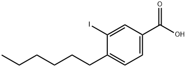 4-Hexyl-3-iodobenzoic acid Structure