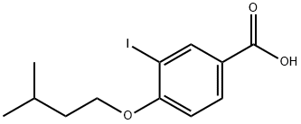 3-Iodo-4-(isopentyloxy)benzoic acid Structure