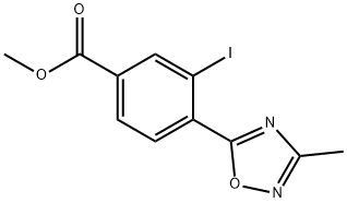 Methyl 3-iodo-4-(3-Methyl-1,2,4-oxadiazol-5-yl)benzoate Structure