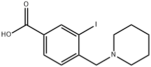 3-Iodo-4-(piperidin-1-ylMethyl)benzoic acid, 1131614-61-3, 结构式