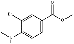 3-溴-4-(甲氨基)苯甲酸甲酯,1131615-02-5,结构式