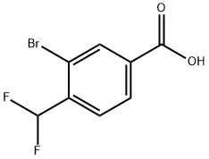 3-溴-4-(二氟甲基)苯甲酸, 1131615-04-7, 结构式