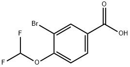 3-溴-4-(二氟甲氧基)苯甲酸, 1131615-10-5, 结构式