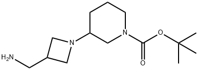 tert-Butyl 3-(3-(aMinoMethyl)azetidin-1-yl)piperidine-1-carboxylate 化学構造式