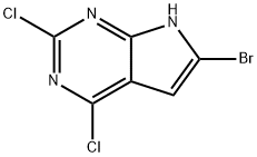 6-BROMO-2,4-DICHLORO-7H-PYRROLO[2,3-D]PYRIMIDINE Structure