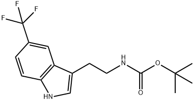 [2-(5-三氟甲基-1H-吲哚-3-基)-乙基]-氨基甲酸叔丁酯, 1132910-79-2, 结构式