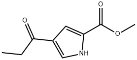 4-プロピオニル-1H-ピロール-2-カルボン酸メチル 化学構造式