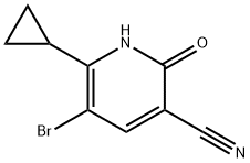5-溴-6-环丙基-2-羟基尼古丁腈 结构式