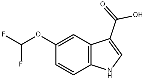 5-(二氟甲氧基)-1H-吲哚-3-羧酸,1135935-39-5,结构式