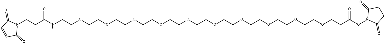 Α-MALEIMIDOPROPIONYL-Ω-SUCCINIMIDYL-10(ETHYLENE GLYCOL),1137109-22-8,结构式