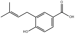 4-Hydroxy-3-prenylbenzoic Acid Structure