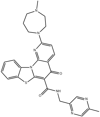 2-(4-メチルヘキサヒドロ-1H-1,4-ジアゼピン-1-イル)-N-[(5-メチルピラジン-2-イル)メチル]-5-オキソ-1,11b-ジアザ-7-チア-5H-ベンゾ[c]フルオレン-6-カルボアミド