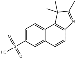 1,1,2-Trimethyl-1H-benz[e]indole-7-sulfonic acid 化学構造式