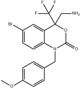 4-(aMinoMethyl)-6-broMo-1-(4-Methoxybenzyl)-4-(trifluoroMethyl)-1,4-dihydro-2H-3,1-benzoxazin-2-one Structure